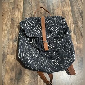Stylish Black and Brown Women's Backpack